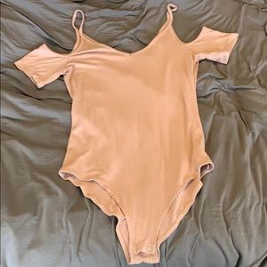 spaghetti strap cold shoulder onesie